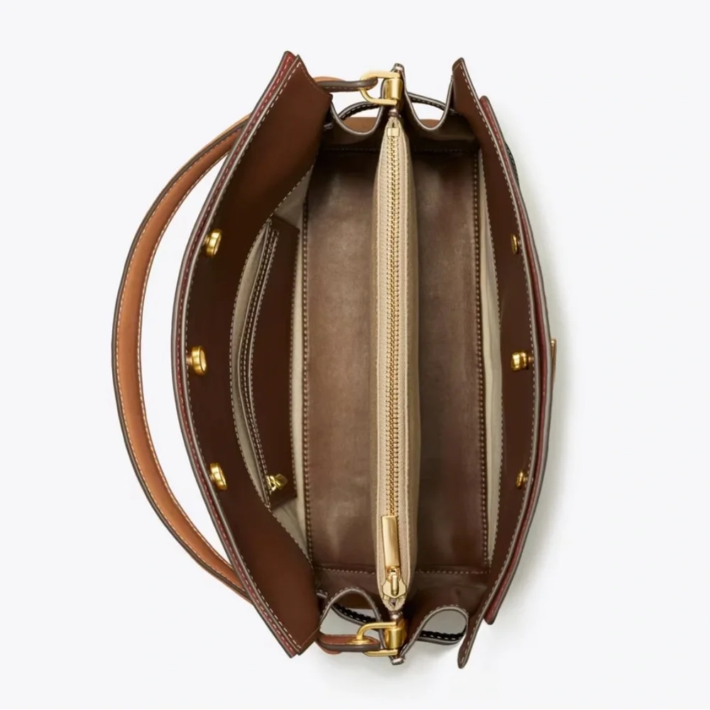 Tory Burch Black and Tan Satchel - Picture 5 of 7